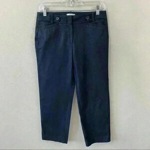 Loft dark indigo crop pants
